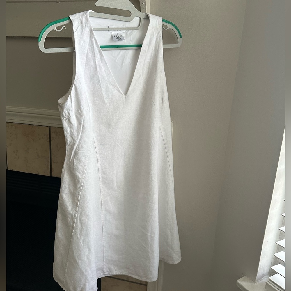 DKNY White Linen Dress